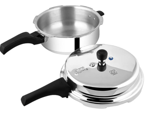 Prestige Deluxe Plus Induction Base Senior Pan Aluminium Outer Lid Pressure Cooker, 6 Litres, Silver - Image 3